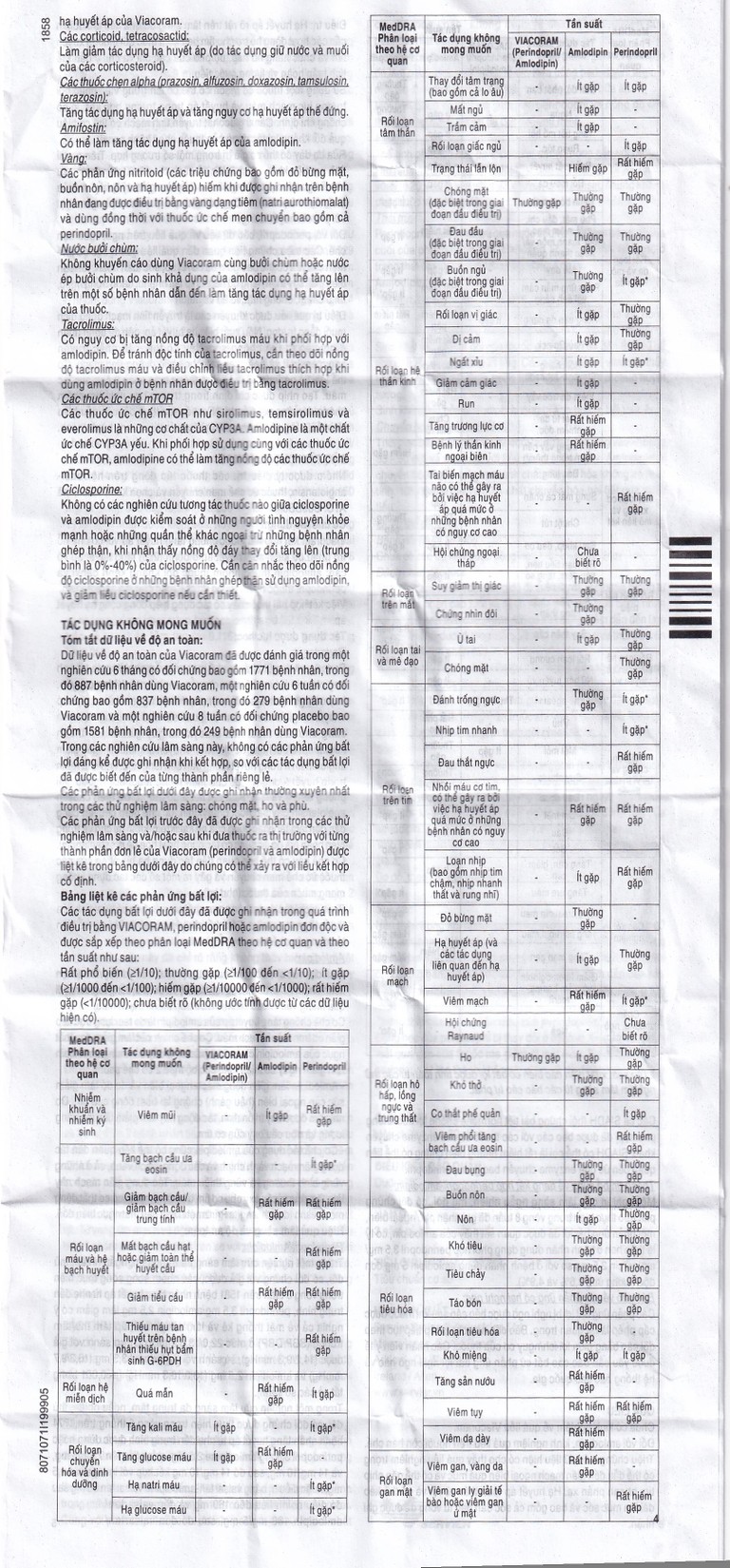 Thuốc Viacoram 3.5mg/2.5mg Servier điều trị tăng huyết áp vô căn (30 viên)