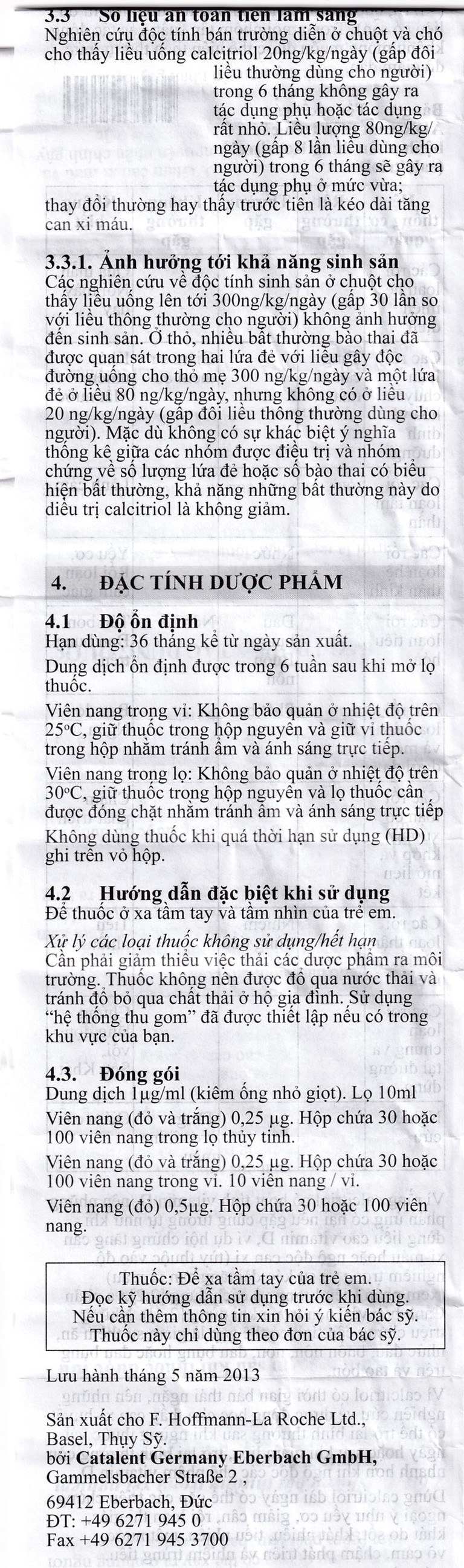 Thuốc Rocaltrol 0.25mcg Catalent điều trị chứng loãng xương sau mãn kinh (30 viên)