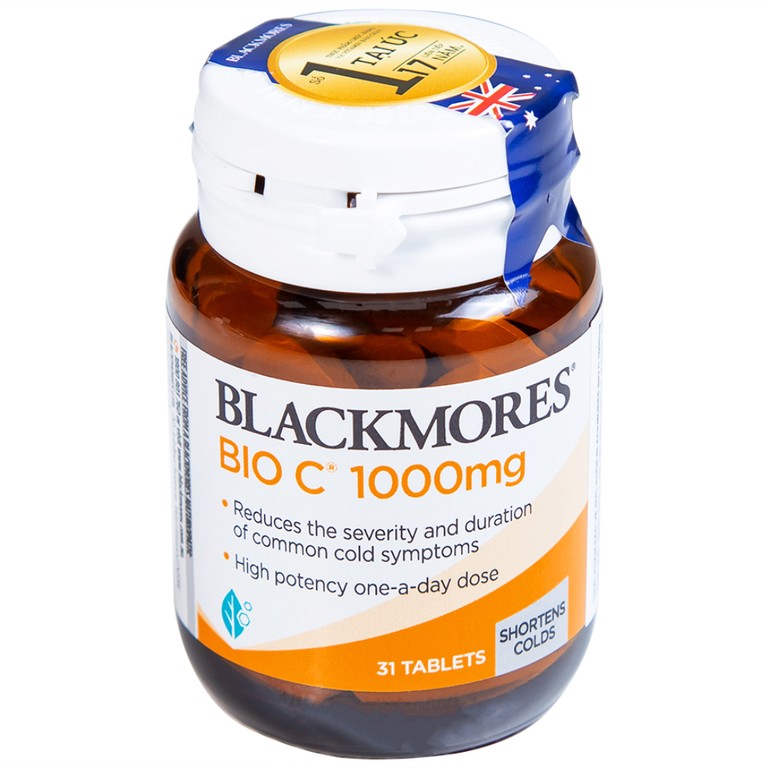 Viên uống Blackmores Bio C 1000mg bổ sung vitamin C, tăng cường sức khỏe (31 viên)