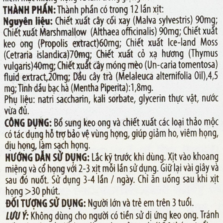 Dung dịch xịt họng Sedagol Pro-Bio hỗ trợ bảo vệ vùng họng, giảm ho, viêm họng, dịu họng (30ml)
