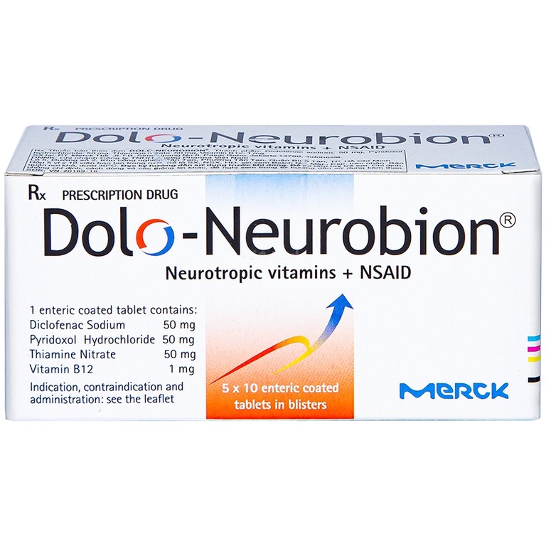 Thuốc Dolo-Neurobion Merck giảm đau khớp, phong thấp (5 vỉ x 10 viên)