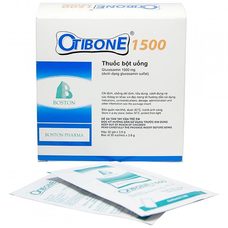 Bột pha uống Otibone 1500 Boston giảm triệu chứng thoái hóa khớp gối (30 gói x 3.8g)