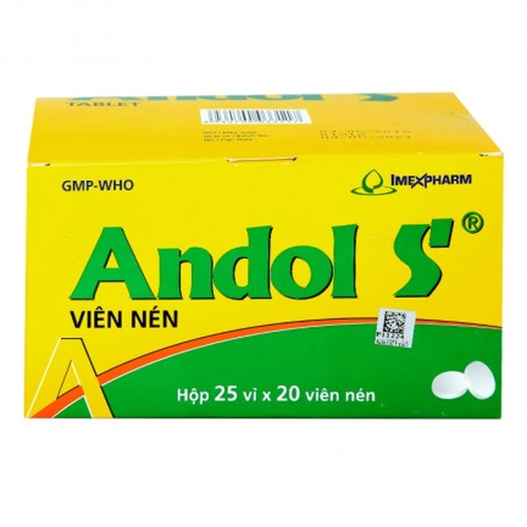 Thuốc Andol S Imexpharm điều trị các triệu chứng cảm sốt, nhức đầu (25 vỉ x 20 viên)