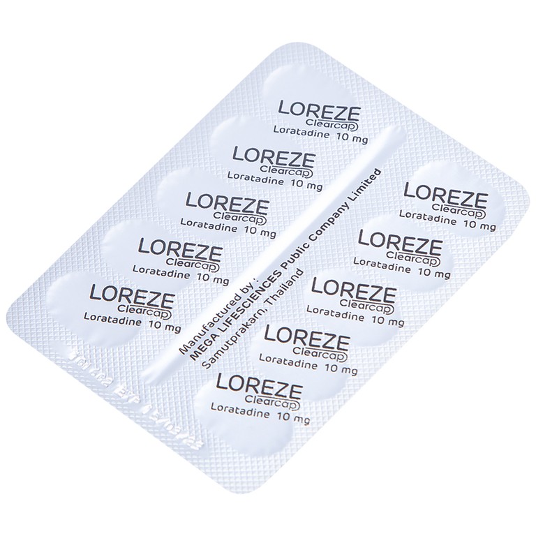 Viên nang mềm Loreze 10mg MEGA We care điều trị viêm mũi dị ứng, mày đay (5 vỉ x 10 viên)