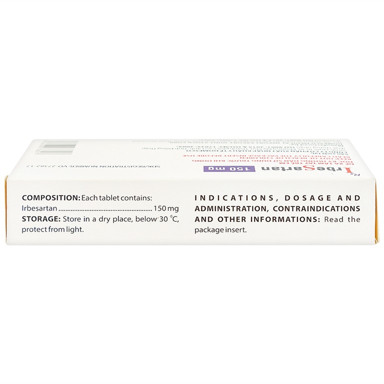 Thuốc Irbesartan 150mg Domesco điều trị tăng huyết áp, bệnh thận (2 vỉ x 14 viên)
