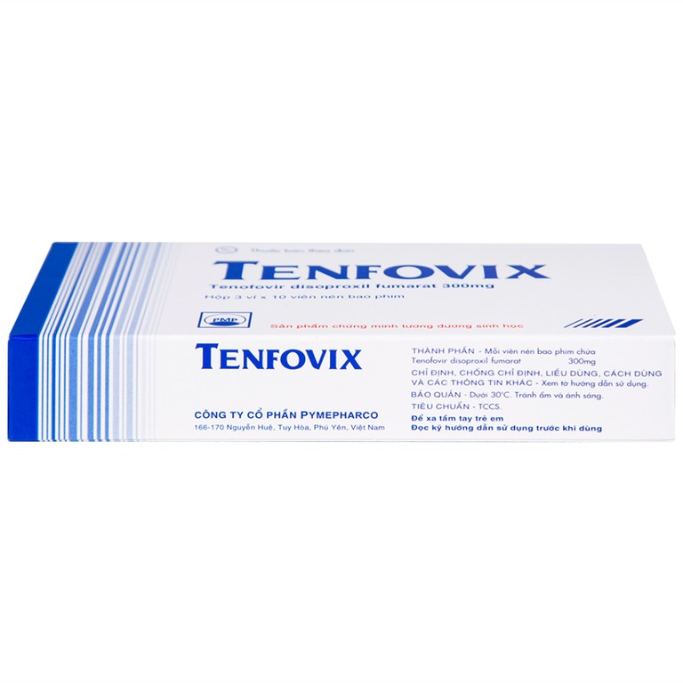 Thuốc Tenfovix điều trị nhiễm HIV, viêm gan siêu vi B (3 vỉ x 10 viên)
