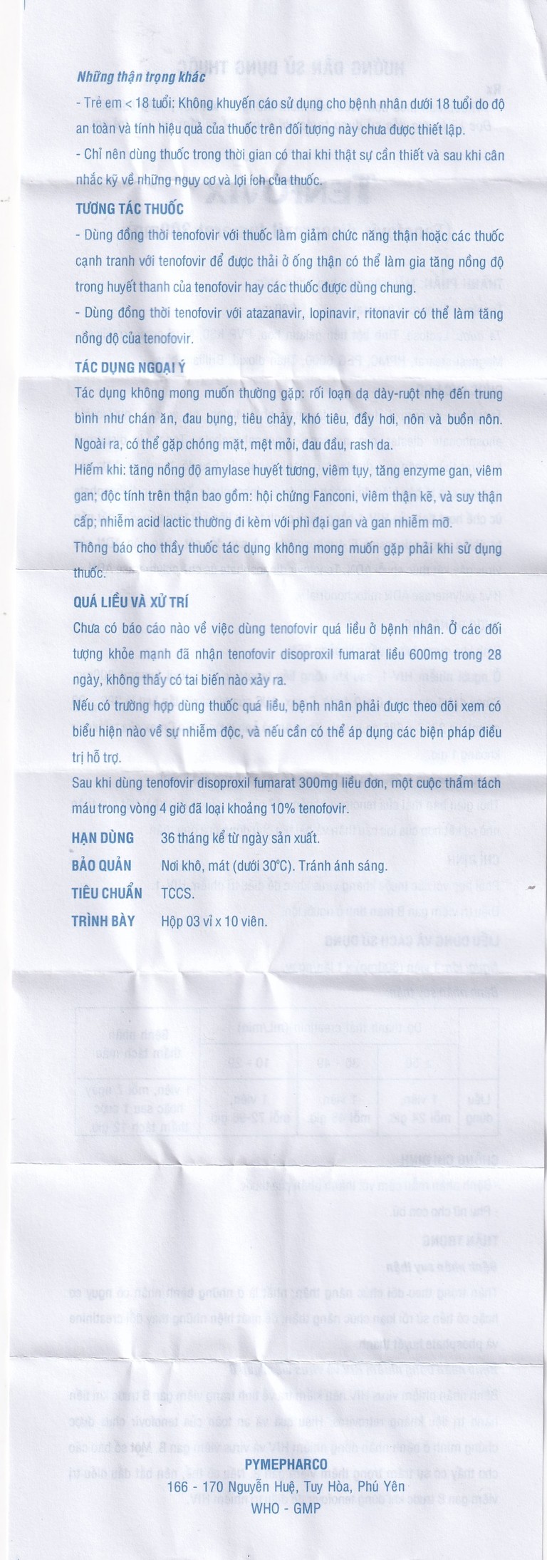 Thuốc Tenfovix điều trị nhiễm HIV, viêm gan siêu vi B (3 vỉ x 10 viên)