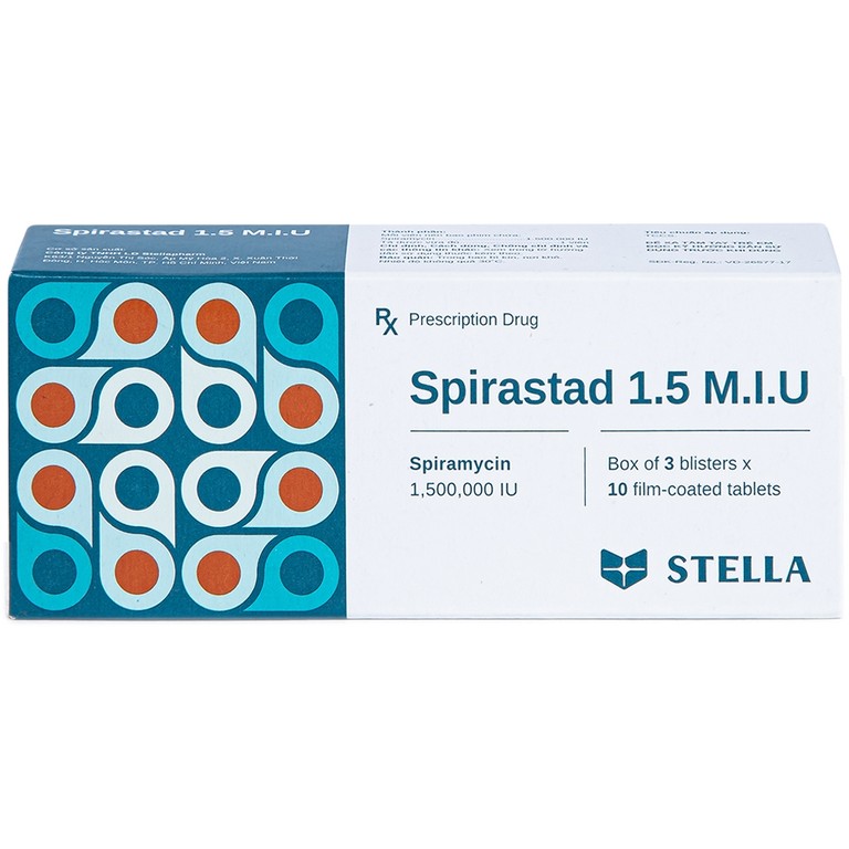 Thuốc Spirastad 1.5 M.I.U Stella điều trị dự phòng viêm màng não (3 vỉ x 10 viên)