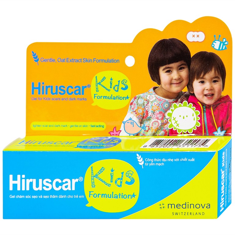 Gel bôi sẹo cho bé Hiruscar Kids Medinova (10g)