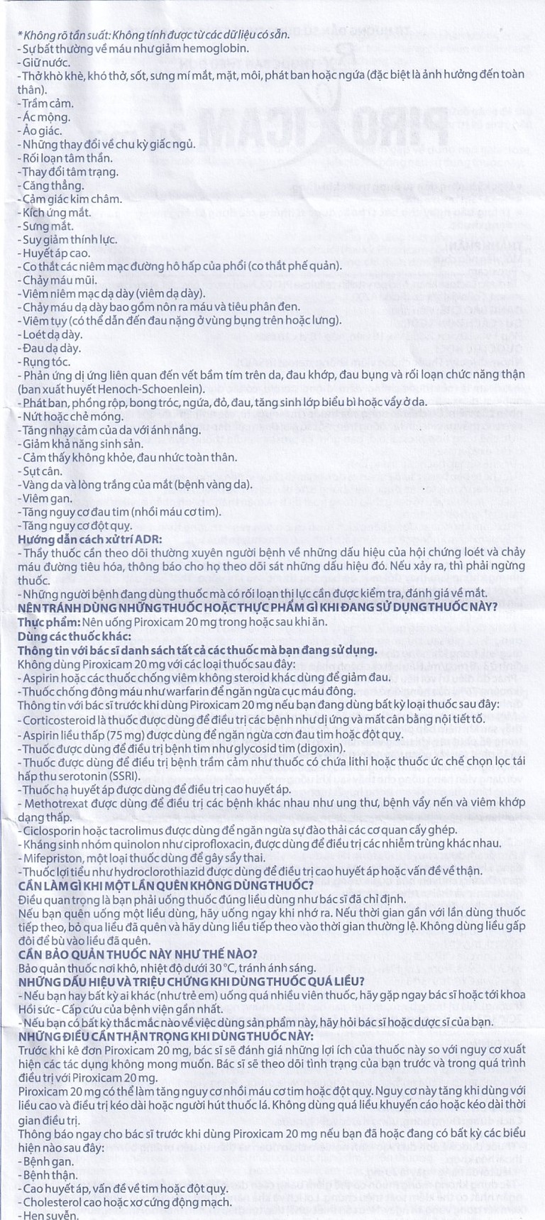 Viên nén Piroxicam 20mg Domesco giảm triệu chứng viêm khớp dạng thấp (3 vỉ x 10 viên)
