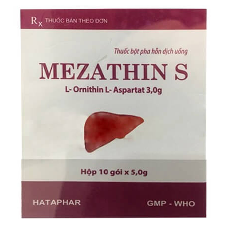 Thuốc bột uống Mezathin S 3g Hataphar giải độc, rối loạn chức năng gan (10 gói x 5g) 
