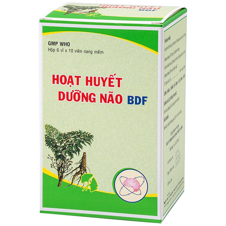 Hoạt Huyết Dưỡng Não BDF Bidiphar phòng và điều trị các bệnh thiếu máu não (6 vỉ x 10 viên)
