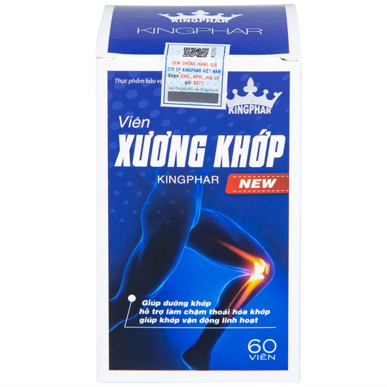 Viên Xương Khớp Kingphar New giúp dưỡng khớp, hỗ trợ làm chậm thoái hóa khớp (60 viên) 