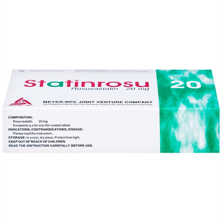 Thuốc Statinrosu 20 Meyer điều trị tăng cholesterol máu nguyên phát (3 vỉ x 10 viên)