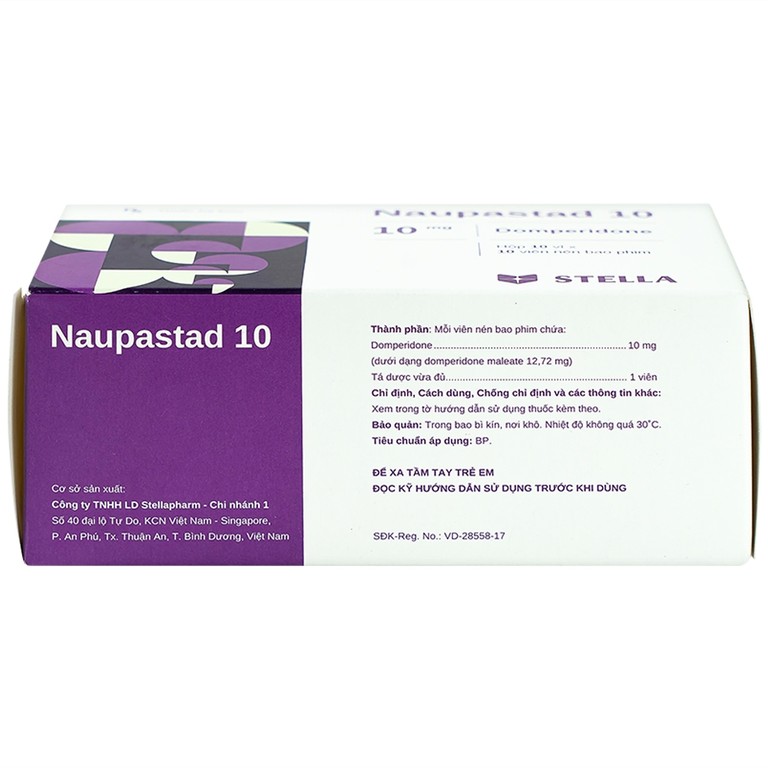 Viên nén Naupastad 10 Stella điều trị triệu chứng nôn và buồn nôn (10 vỉ x 10 viên)