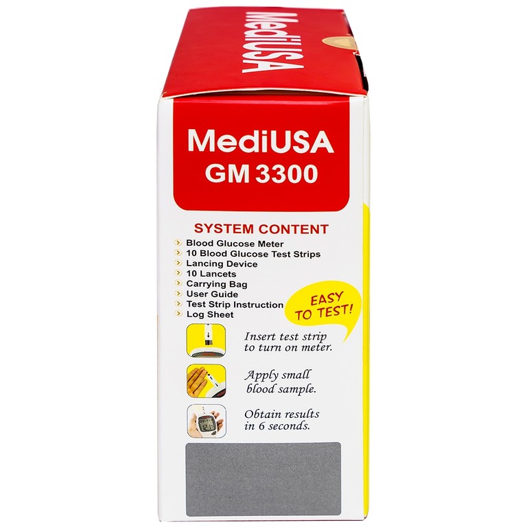Máy đo đường huyết tự động MediUSA GM3300 thiết kế gọn nhẹ, thao tác sử dụng đơn giản