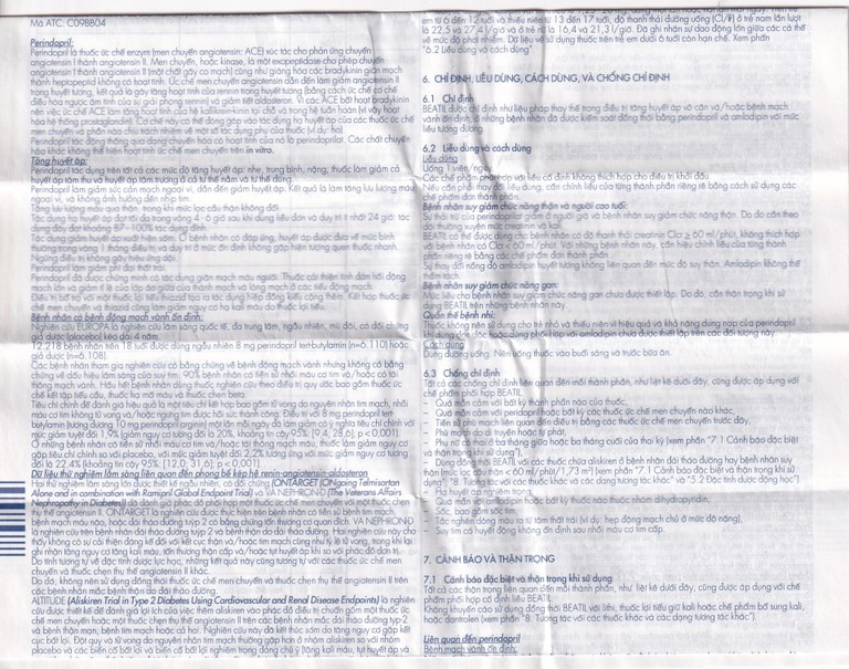 Thuốc Beatil 4mg/5mg Gedeon điều trị tăng huyết áp vô căn, bệnh mạch vành ổn định (3 vỉ x 10 viên)