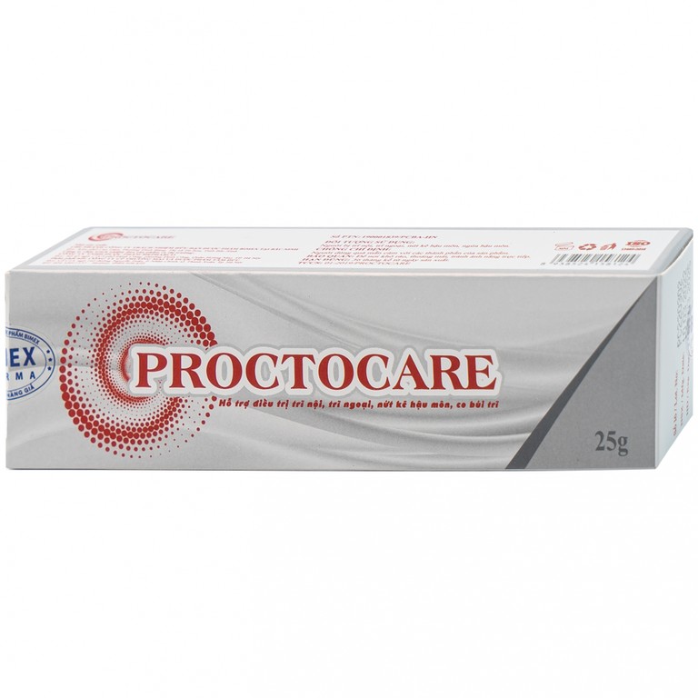 Gel bôi Proctocare Bimex hỗ trợ điều trị trĩ nội, trĩ ngoại, nứt kẽ hậu môn, co búi trĩ (25g)