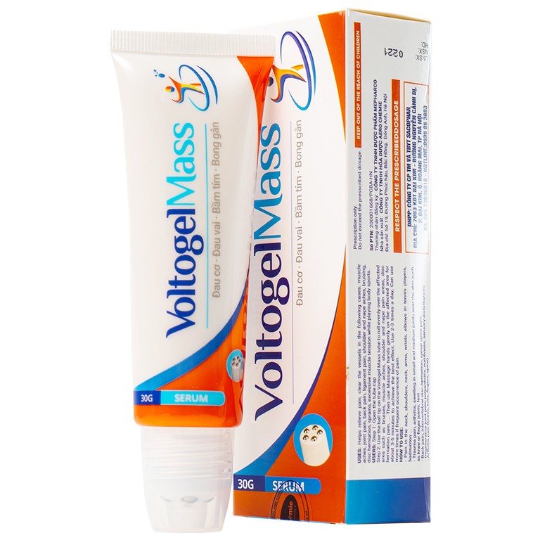 Gel bôi giảm đau VoltogelMass 30g Aero Chemie đau cơ, đau vai, bầm tím, bong gân
