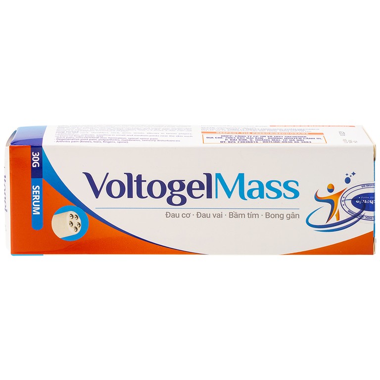 Gel bôi giảm đau VoltogelMass 30g Aero Chemie đau cơ, đau vai, bầm tím, bong gân