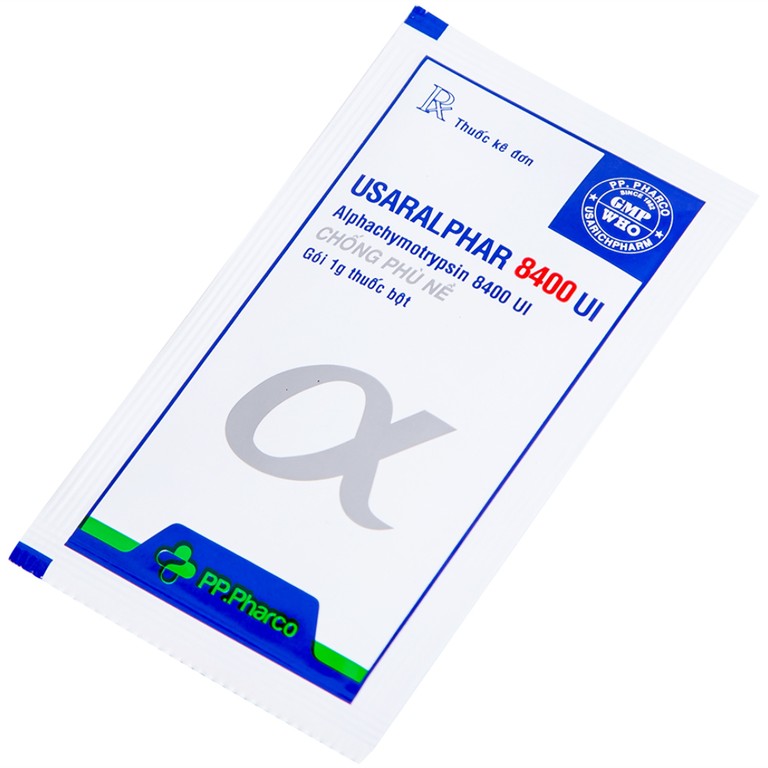 Thuốc Usaralphar 8400 UI Usarichpharm điều trị phù nề sau chấn thương, tổn thương mô mềm (30 gói x 1g)