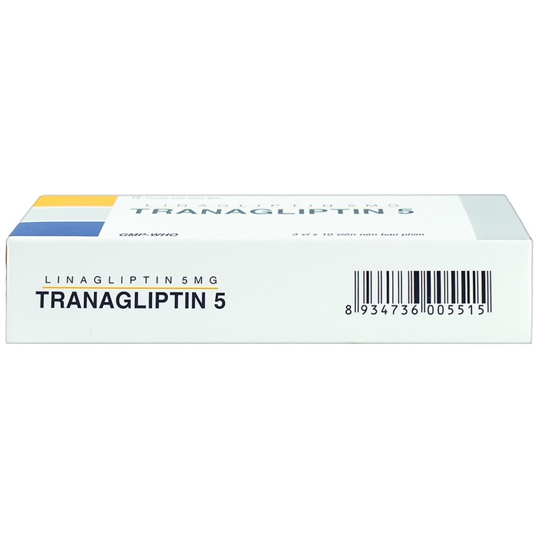 Thuốc Tranagliptin 5 Tipharco điều trị đái tháo đường típ 2 (3 vỉ x 10 viên) 