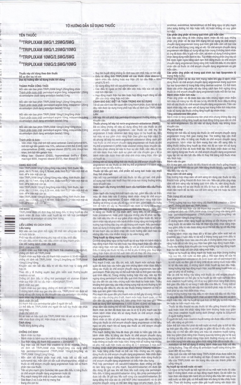 Thuốc Triplixam 5mg/1.25mg/5mg Servier điều trị tăng huyết áp (30 viên)
