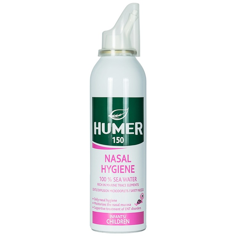 Dung dịch xịt mũi Humer 150 Nasal Hygiene vệ sinh khoang mũi hàng ngày (150ml)