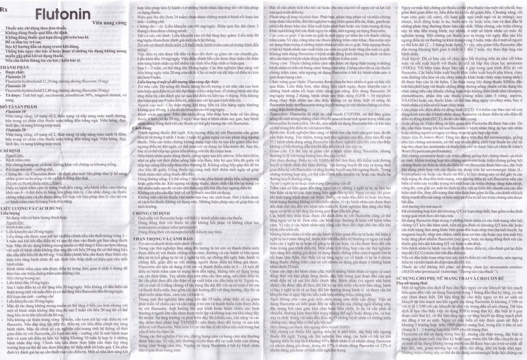 Thuốc Flutonin 20 Hasan điều trị bệnh trầm cảm (5 vỉ x 10 viên)