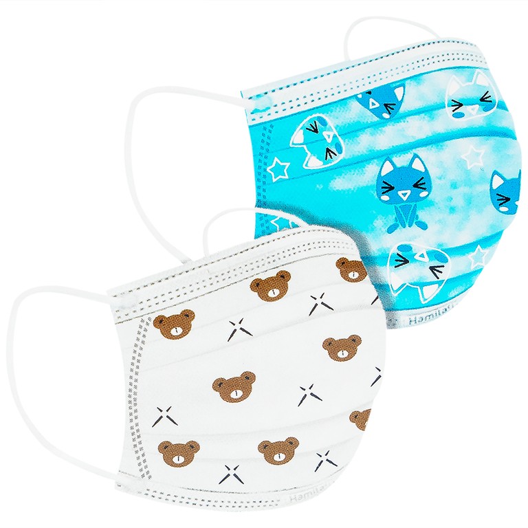 Khẩu trang y tế trẻ em Hamita ngăn bụi, kháng khuẩn (50 cái)