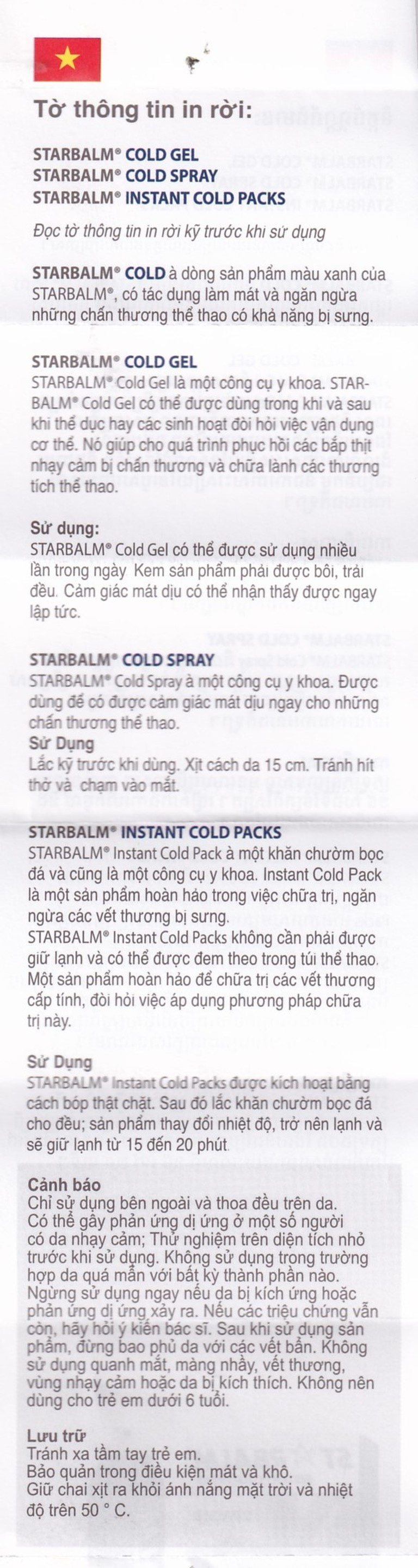 Gel Starbalm Cold Gel có tác dụng làm mát và ngăn ngừa chấn thương thể thao (25ml)