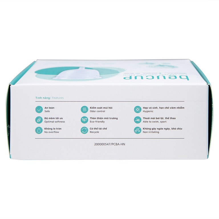 Cốc nguyệt san BeUCup siêu mềm, kiểm soát mùi hôi, hạn chế viêm nhiễm (45mm x 65mm) 