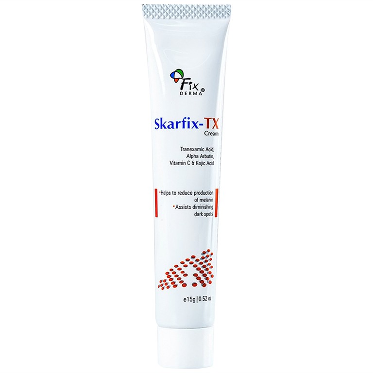 Kem bôi Fixderma Skarfix TX Cream giúp làm mờ vết thâm, đốm đen, vết nám, tàn nhang (15g)