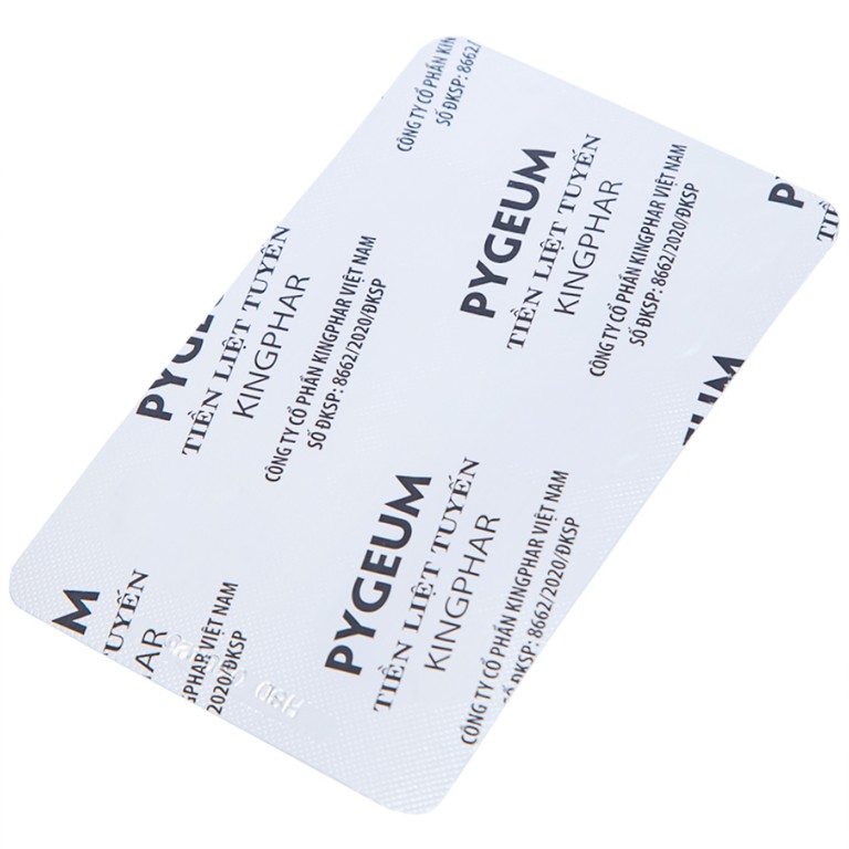 Viên uống Pygeum Tiền Liệt Tuyến Kingphar hỗ trợ cải thiện rối loạn tiểu tiện (4 vỉ x 10 viên)