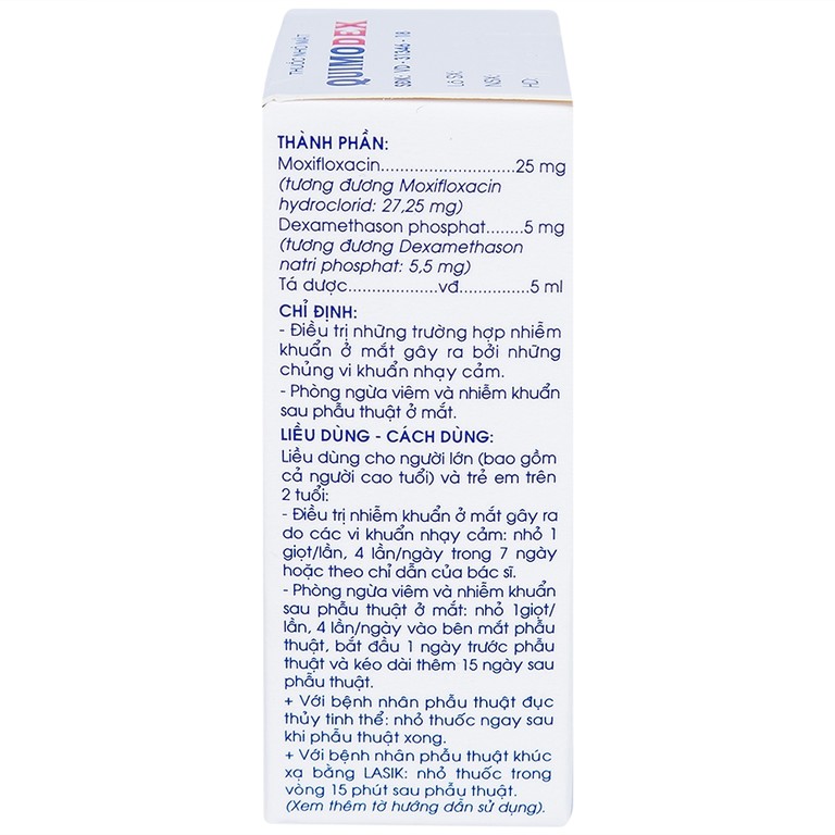Thuốc nhỏ mắt Quimodex Traphaco điều trị các chứng nhiễm khuẩn mắt (5ml)