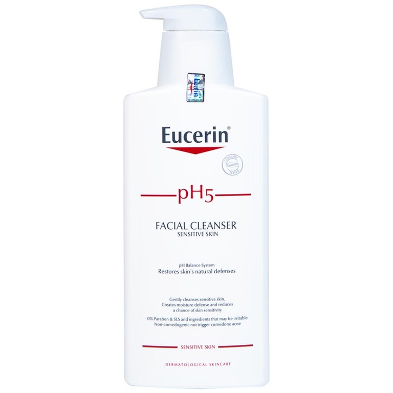 Sữa rửa mặt Eucerin pH5 Facial Cleanser Sensitive Skin làm sạch sâu cho da nhạy cảm (400ml)