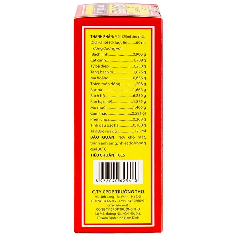 Thuốc ho Bổ Phế Chỉ Khái Lộ chữa ho tiêu đờm, chuyên trị ho cảm, ho gió, ho khan (125ml)