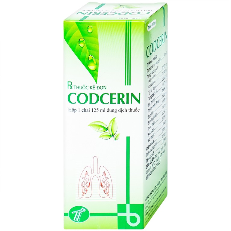 Dung dịch thuốc Codcerin Trường Thọ Pharma chữa ho, tiêu đờm (125ml)