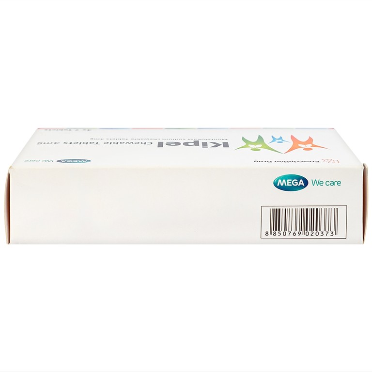 Viên nhai Kipel Chewable Tablet 4mg MEGA We care điều trị hen suyễn, co thắt phế quản, viêm mũi dị ứng (4 vỉ x 7 viên)
