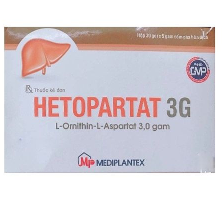 Thuốc Hetopartat 3G Mediplantex điều trị bệnh và biến chứng do chức năng gan bị suy yếu (30 gói x 5g)