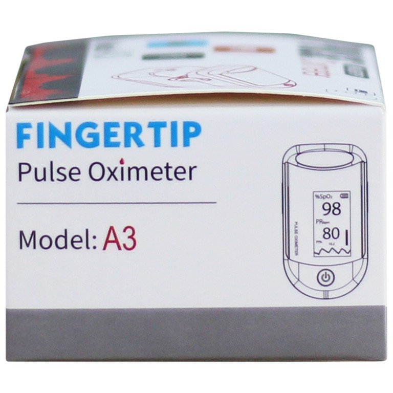 Máy đo nồng độ oxy trong máu (SPO2) Fingertip Pulse Oximeter A3 hỗ trợ đo nhanh chóng và chính xác