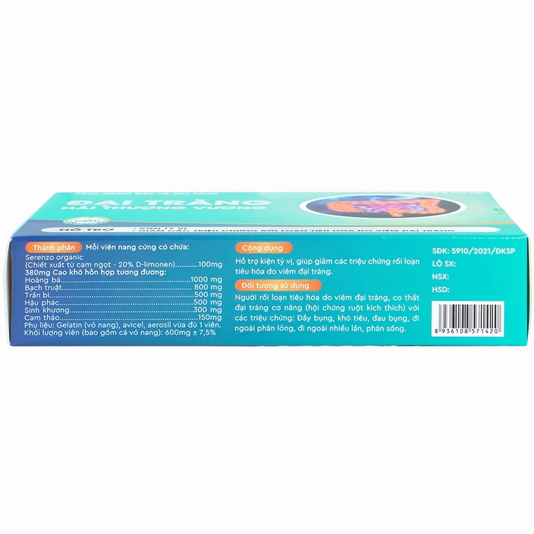 Viên uống Đại Tràng Hải Thượng Vương hỗ trợ kiện tỳ vị, giảm triệu chứng rối loạn tiêu hóa (2 vỉ x 10 viên)