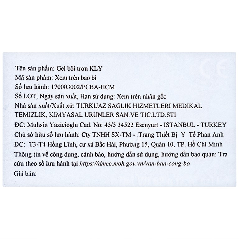 Gel bôi trơn Kly bổ sung lượng chất nhờn, khắc phục chứng khô âm đạo (82g)