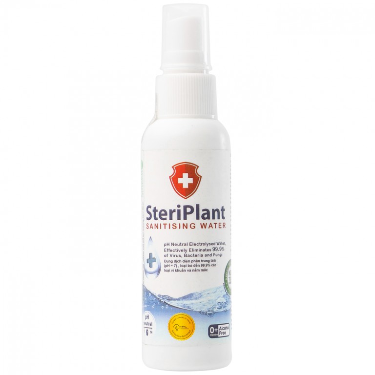Nước xịt khuẩn Steriplant 60ml làm sạch vết thương ngoài da và ngăn ngừa viêm loét