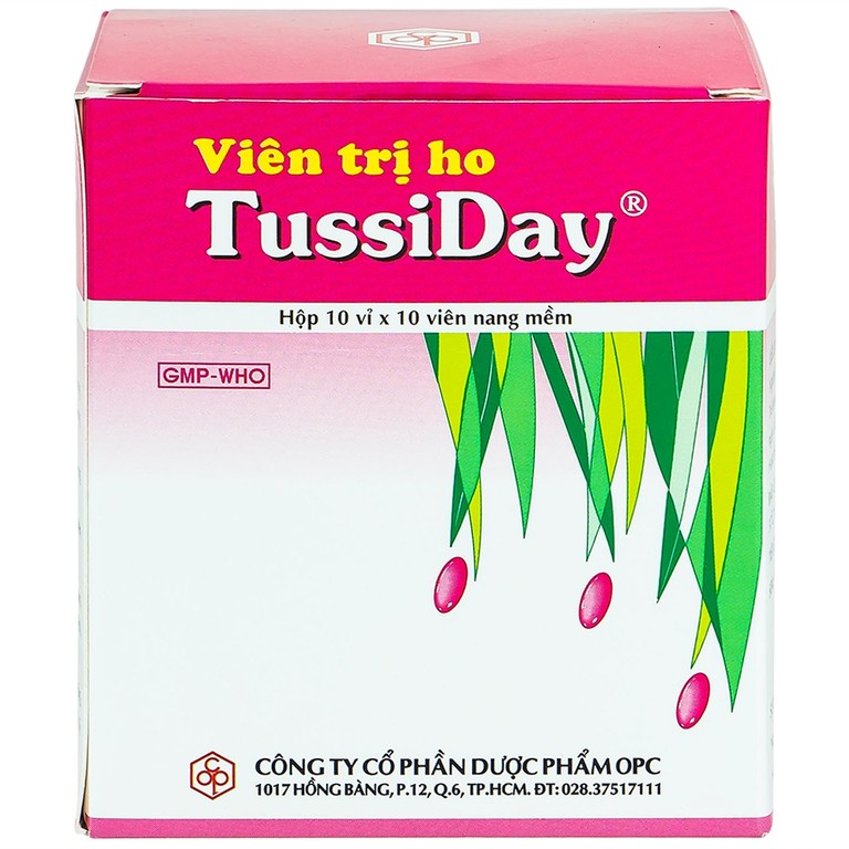 Viên trị ho Tussiday OPC điều trị các chứng ho, đau họng, sổ mũi (10 vỉ x 10 viên)
