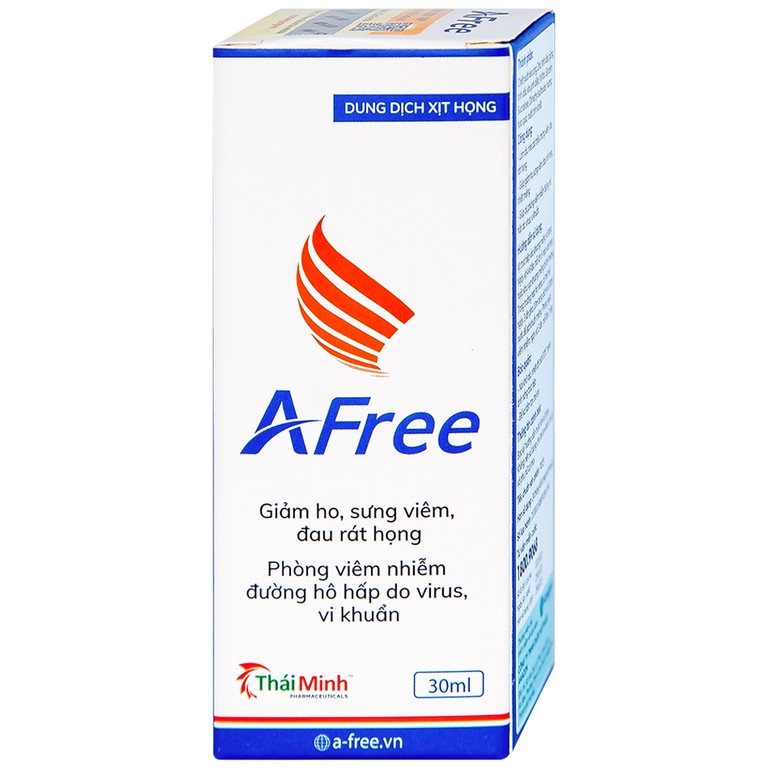 Dung dịch xịt họng Afree 30ml Thái Minh giảm ho, sưng viêm, đau rát họng