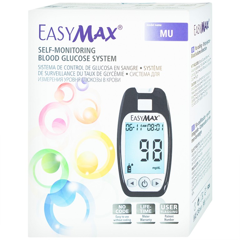 Má́y thử đường huyết Easy Max MU hỗ trợ đo lượng đường trong máu