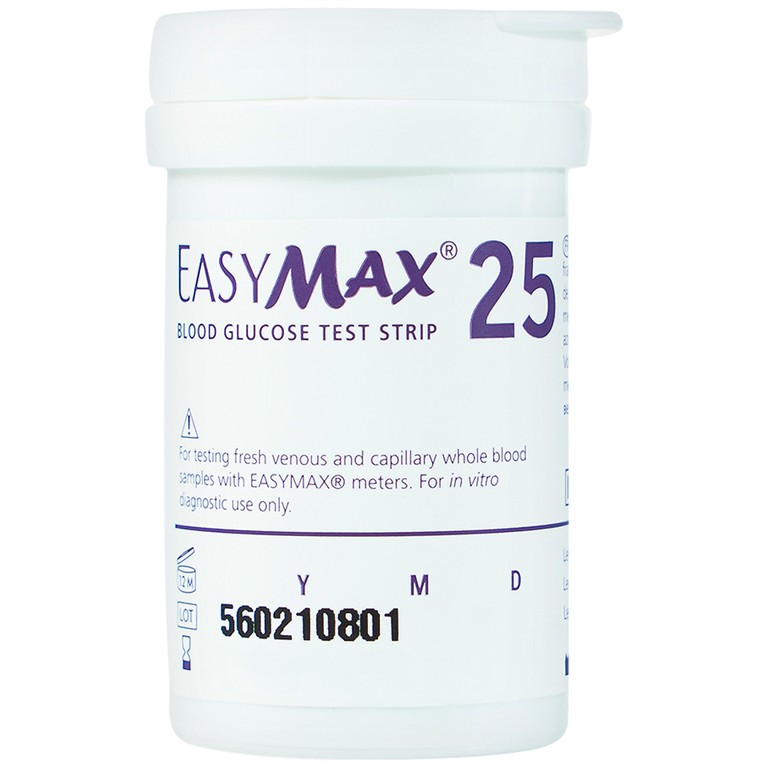 Que thử đường huyết Easy Max cho kết quả trong 5 giây (25 cái)