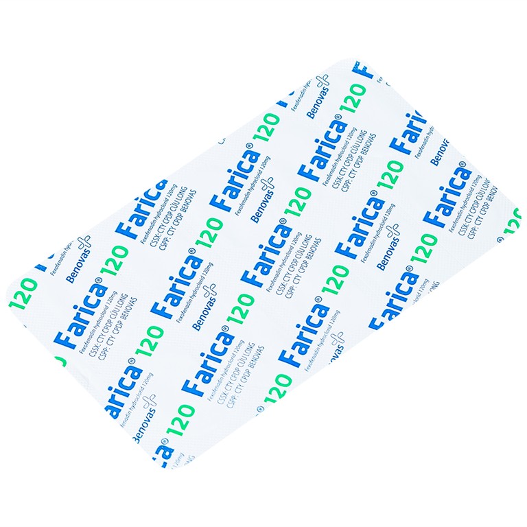 Thuốc Farica 120 Benovas điều trị viêm mũi dị ứng theo mùa (1 vỉ x 10 viên)
