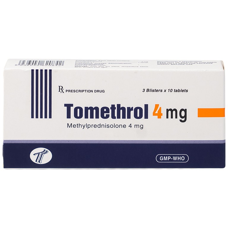Thuốc Tomethrol 4mg điều trị rối loạn do thấp khớp ( 3 vỉ x 10 viên)